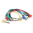 thumbnail image 3 of 6Pcs Guitar Effect Cable,6.35mm Pedals Patch Cables,Right Angle Universal Instrument Stage Studio Cables, 3 of 8