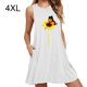 thumbnail image 1 of Vestido Corto Sin Mangas Midi Chaleco Vestido Mujer Estampado Trajes De Verano, Blanco, 4XL Inevent AP002125-07, 1 of 5