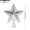 Silver, variant on Christmas Tree Topper Star Glittered Five-Pointed Ornament Metal Material Openwork Design with Coil Base Xmas Decoration for Home Office Hotel and Store Holiday Display