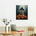 thumbnail image 5 of GooTPa Halloween Canvas Wall Art, Ghost In Witch Hat With Pumpkin Lanterns Autumn Canvas Prints Wall Art for Living Room Bathroom Bedroom Office, Art Print Painting for Home Decorations - 16x20in, 5 of 5