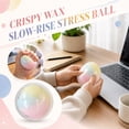thumbnail image 2 of Color Gradient Crispy Wax Slow Rise Squishy Ball Handmade, Crackle Sound Fidget Squeeze Toy for Daily Relaxation, Sensory Stress Relief Toy, 2 of 6