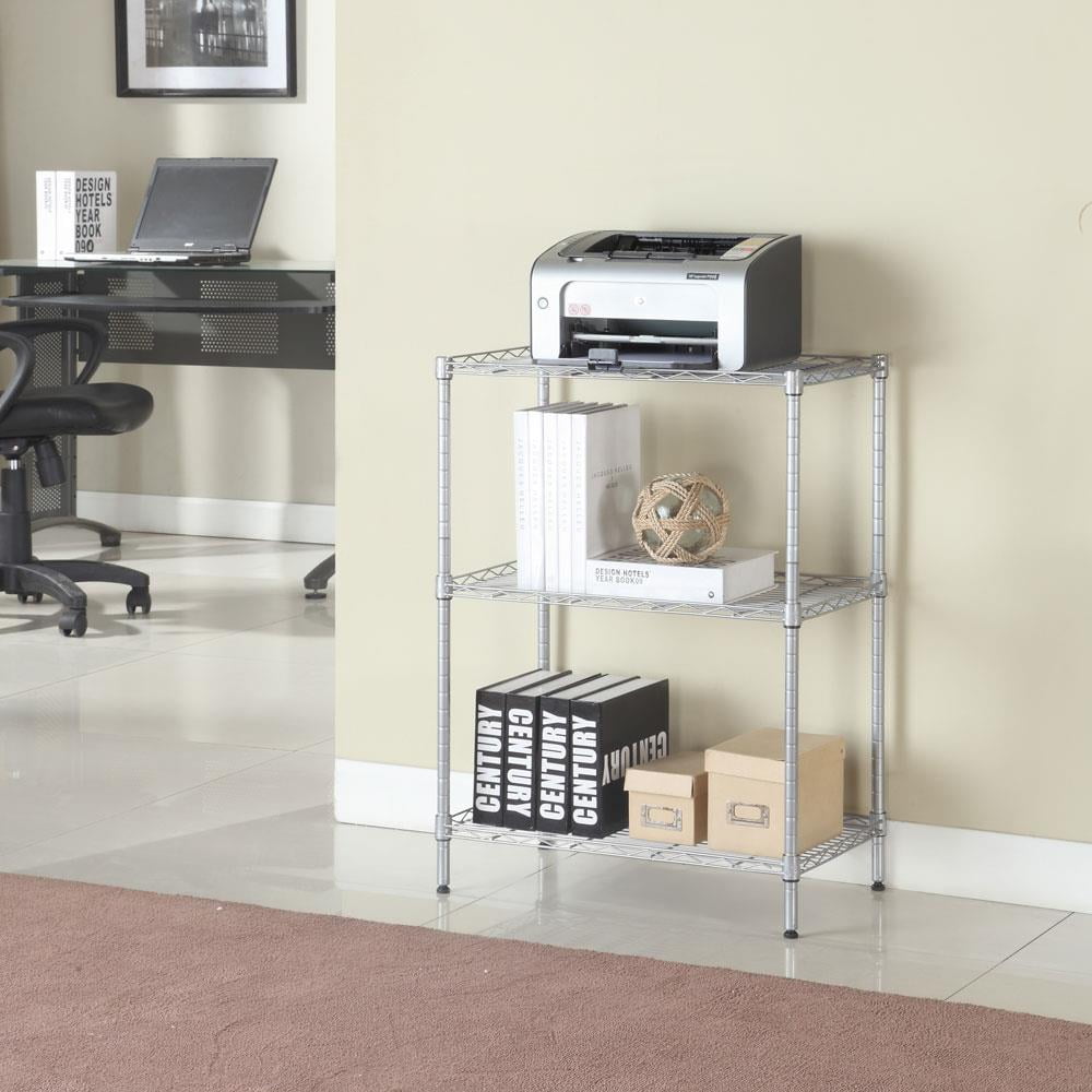 Zimtown 3 Tier Wire Shelving Rack Unit Storage Adjustable Metal Shelf, Capacity for 198 lbs