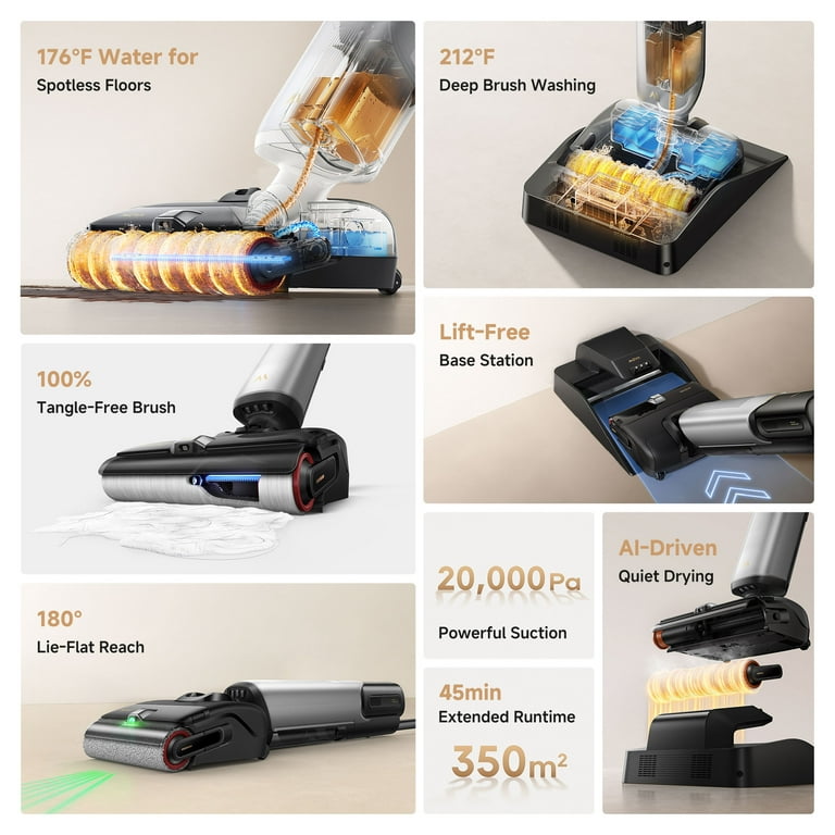 【最新強力】コードレス水拭き掃除機MOVA X4 Pro 驚きの80℃熱水拭き＆20,000Pa強力吸引で汚れを一掃！水拭き掃除機MOVA