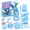 Blue, variant on White Desk Accessories 23-piece Office Supplies Gift Set