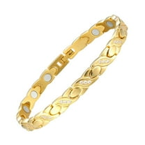 Metaljc Magnetic Stainless Steel Bracelet for Women, 3500 Gauss Magnets, Adjustable from 7.9'' to 8.7''"