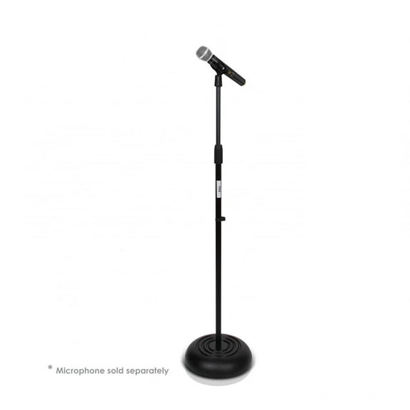 PylePro Adjustable Extendable Freestanding Compact Microphone Stand, Black
