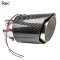 thumbnail image 3 of Soumake Universal Car Carbon Fiber Exhaust Muffler Tip Tail Pipe with Red/Blue LED Light, 3 of 5