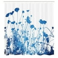 thumbnail image 3 of Ambesonne Blue White Shower Curtain, Wildflowers Blooms, 69"Wx70"L, White Blue, 3 of 5