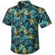 thumbnail image 5 of Camisas hawaianas para hombre, camisa informal de manga corta con estampado floral y botones, estilo tropical, para vacaciones de verano, playa, Aloha, 5 of 5