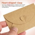 thumbnail image 3 of Raindrops 60Sets Light Brown Kraft Paper Envelopes with Heart Shaped Clasp for Love Letters and Cards, 3 of 6
