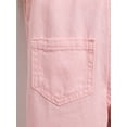 thumbnail image 3 of Baby Girl'S Pink Embroidered Denim Overalls, 3 of 5
