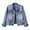 B Blue, variant on Idoravan Womens Denim Jacket with Pockets Women's Jean Buttons Ripped Denim Jackets Coats Hoodless Regular Jackets Women's Long-Sleeve Casual Denim Jacket with Collar