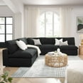 thumbnail image 1 of Modway Commix 5-Piece Down Filled Overstuffed Armless Sectional Sofa in Black, 1 of 10