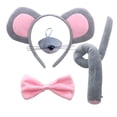 thumbnail image 3 of Diadema de animal de Halloween lindas orejas de ratón pequeño niños dibujos animados diadema de ratón gris, 3 of 6