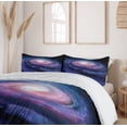 thumbnail image 6 of Ambesonne Galaxy Duvet Cover Set, Nebula in Outer Space, 2-Calking, Mauve Blue, 6 of 7