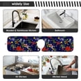thumbnail image 7 of Winter Christmas Elements Sink Splash Guard for Faucet 2 Packs Faucet Absorbent Mats, Xmas Red Floral Candy Faucet Handle Drip Catcher Quickly Drying Mat for Kitchen Counter Bathroom, 30"x5.5", 7 of 7