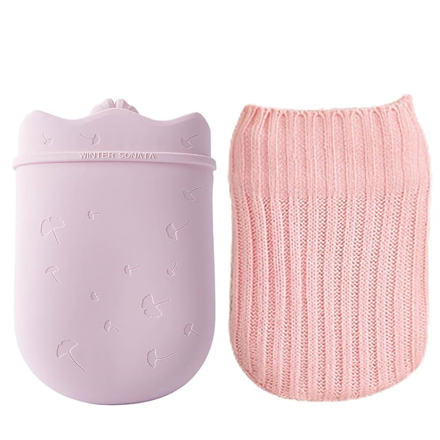 Bolsa De Silicona Para Botella De Agua Caliente, Creativa, Grande, De Dibujos Animados, Bolsa De Agua Caliente, Cubierta De Punto, Calentamiento Por Microondas, Calentador De Manos, Regalo seitruly HA022431-00