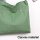 thumbnail image 4 of Bolso de hombro de gran capacidad, bolso de mensajero literario, bolso de color sólido, bolso de ocio para mujerVerde claro, 4 of 5