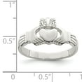 thumbnail image 2 of 925 Sterling Silver Solid Claddagh Ring, 2 of 2