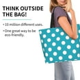 thumbnail image 2 of Disketp Sky Blue And White Polka Dot Bolsa Tote Estampada para Mujer, Bolso de Hombro y de Mano para Compras y Viajes, 2 of 8