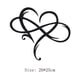 thumbnail image 3 of Letrero De Pared Metal Infinity Heart Art Love Wall Sign Decor para sala de estar hogar negro Wdftyju Libre de BPA, 3 of 3