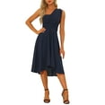 thumbnail image 2 of INSPIRE CHIC Maxi Dresses for Women's Sleeveless Fit and Flare Long Dresses Dark Blue XS, 2 of 5