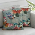 thumbnail image 3 of PIKWEEK  Butterfly Farmhouse Throw Pillow Covers, Wild Butterflies Set of 2 Cushion Case Pillow Cover for Bed  Couch Square Throw Pillowcases for Men Women Multiple specifications&nbsp; White, 3 of 7