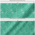 thumbnail image 2 of Soimoi Green Cotton Voile Fabric Artistic Flower Mandala Decor Fabric Printed Yard 56 Inch Wide, 2 of 7