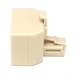 thumbnail image 3 of iMBAPrice RJ11 Phone Splitter - White, Two Modular 4C Straight T-Adapter for Home or Office, 2 Pack, 3 of 5