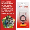 thumbnail image 2 of Boy Scout Hiking Compass | Orienteering Compass for Kids Map Navigation - Small Survival Compass - Waterproof & Lightweight Small Survival Compass - Mini Camping Compass - Kids Camping Kit, 2 of 5