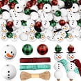 thumbnail image 1 of Juego de muñecos de nieve navideños Yulejo de Craft Beads, 180 unidades, de madera, 1 of 6