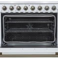thumbnail image 3 of Forno Paolo 36 Inch White Freestanding Electric Range, Stainless Steel, 5.44 cu.ft, True Convection Oven, Energy Efficient, 3 of 10