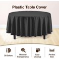 thumbnail image 3 of Exquisite 12-pack Premium Plastic Tablecloth 84in. Round Table Cover - Black, 3 of 5