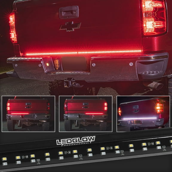 LEDGlow 60" Double Row Tailgate LED Light Bar for Full Size Pickup Trucks
