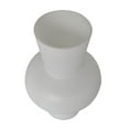 thumbnail image 5 of DecMode 10", 10"H Trumpet White Glass Vase with Wide Rounded Center, Set of 2, 5 of 13