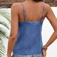 thumbnail image 3 of lcziwo Womens Solid Color Tank Top Denim Casual Spaghetti Strap Sleeveless Top Shirt Summer Holiday Vacation Camisole Blue M, 3 of 7