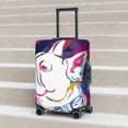 thumbnail image 6 of Xecao Colorful Bulldog Print Elastic Luggage Cover, Double-sided Print , Perfect for Travel, Business, and Daily Use (Suitcase Not Included)-X-Large, 6 of 7