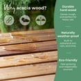 thumbnail image 5 of Guidecraft Acadia Outdoor Art Table and Stool Set: Acacia Wood Arts & Crafts Table w/ Storage Paper Roll & Paint Cups Multi Purpose Kids Picnic Table, 5 of 10