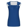 thumbnail image 4 of ZQUUVOU Tank Top For Women Solid Color Camisole Loose Tops (Navy,S), 4 of 5