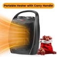 thumbnail image 5 of 750W/1500W Ceramic Space Heater, Electric Portable Heater Fan with Thermostat, Mini Indoor Heating for Home Dorm Office Desktop Kitchen, Ideal Valentine's Day Gift, 5 of 12