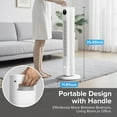 thumbnail image 5 of KISSAIR 35" Oscillating Tower Fan, Bladeless Floor Fan with Remote, 4 Modes & 3 Speeds, 12H Timer, Quiet & Family-Safe, LED Display, 85° Wide Cooling for Bedroom & Home (White), 5 of 9
