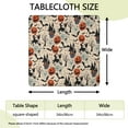 thumbnail image 2 of Classic Halloween Pattern Square Fitted Tablecloth with Elastic Edge,Square Table Cover,Washable Elastic Table Cover for Home Kitchen Party Decor 34"x34", 2 of 6