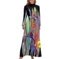 thumbnail image 2 of Vestido largo con estampado de pájaro del paraíso atrevido, vestido de verano para mujer 2024 Vestido de mujer, 2 of 5