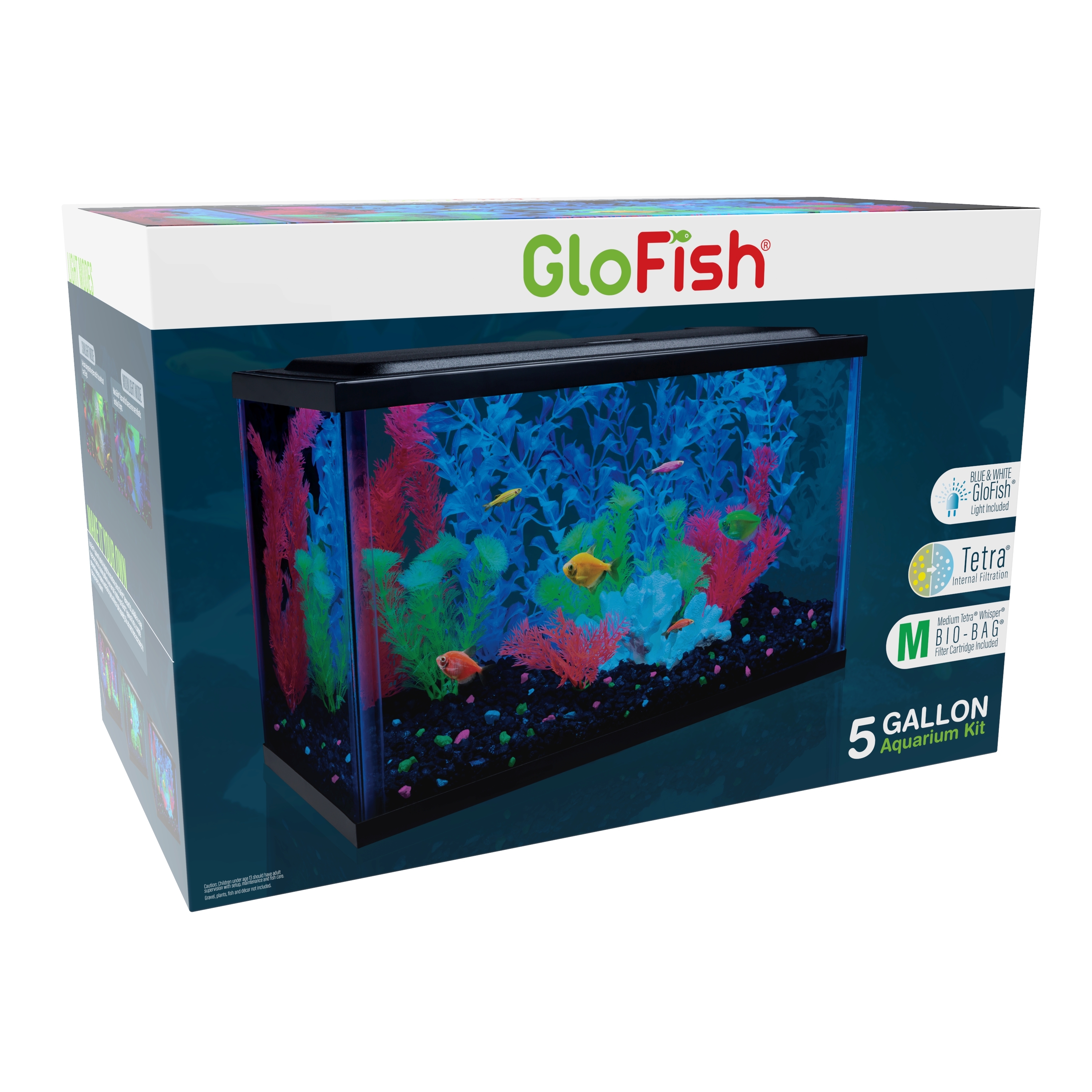 GloFish 5-Gallon Glass Aquarium Kit with LED and Tetra Whisper Filter - image 2 of 7