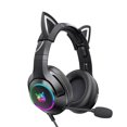 thumbnail image 2 of Auriculares Onikuma con sonido estéreo, iluminación RGB, reducción de ruido, auriculares para juegos con cable, 3,5 mm, negro, oreja de animal Sweethay EL002606-03B, 2 of 2