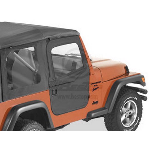 Bestop 51789-35 Door Full Doors; With Paddle or Rotary Handle; Black Diamond; Fabric; Set Of 2