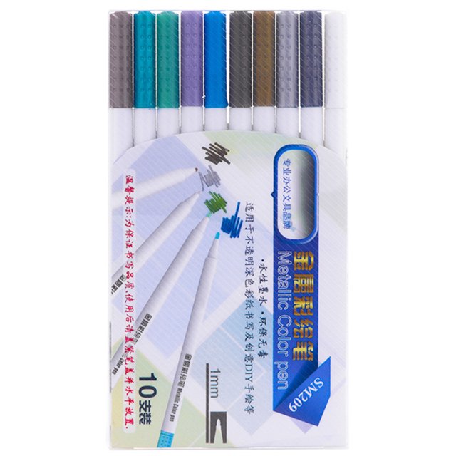 CAROOTU 10 colors/set Paint Marker Pen Waterproof Permanent Water Oil Based Markers Color on Rocks Metal