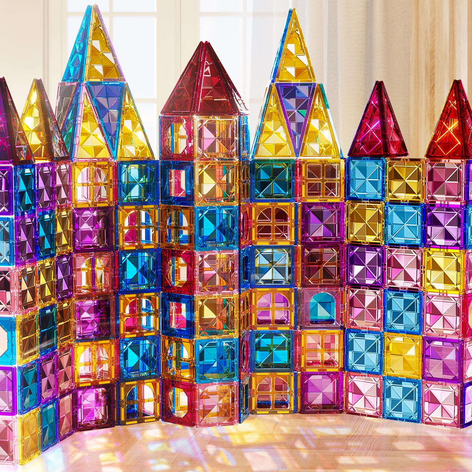 Garbo Star 97 Pcs Magnetic Building Set for Kids Ages 3-8, Magnetic Toys for Ages 4-8, Kids Building Toys Gifts for 3-8 Years Old Girls