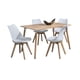 thumbnail image 4 of Comedor MOBILKRAFT Rex 4 Sillas Rectangular Madera Estilo Contemporáneo Natural y Blanco, 4 of 4