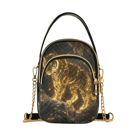WOBOGO Golden Tiger Ladies Chain Shoulder Bag Fashion Designer Handbag Versatile Classic Style